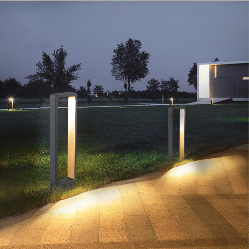 Ip65 Led Outdoor Luxury Garden Lamp Waterproof  Lawn light Modern Landscape 30cm 60cm High Bollard Lighting Manufacturer