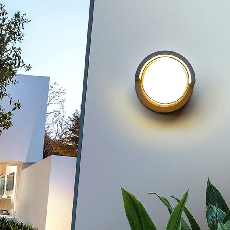 Modern Nordic Decoration Wall Lamp Living Room Waterproof Round Or Square Style Garden Outdoor Wall Lamp