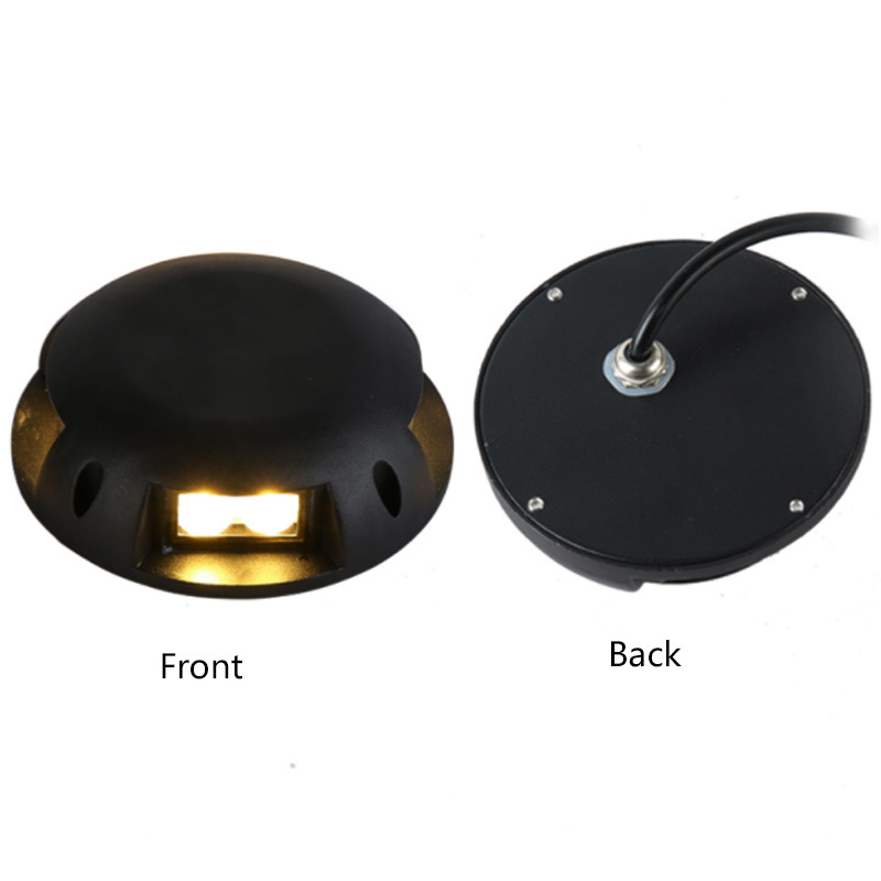 Modern Round Led Step Light Otudoor Ip65 Exterior Led Deck Stair Light Mini Recessed Underground Lamp Inground Lighting