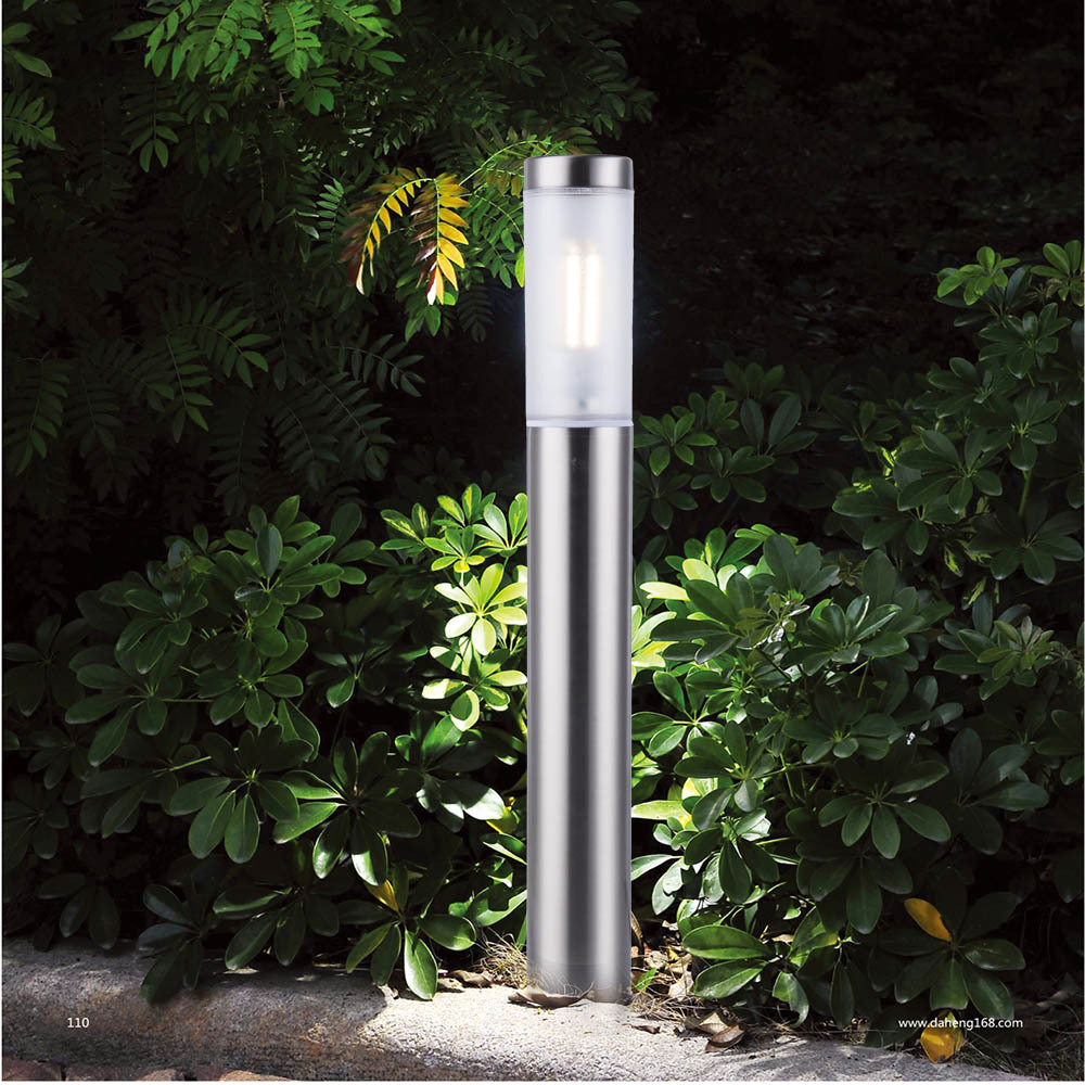 60cm 100cm IP65 E27 Outside Led Garden Lamp  Outdoor Stainless Steel Led Lawn Lamp 600mm Bollard Garden Light Pathway  Lighting