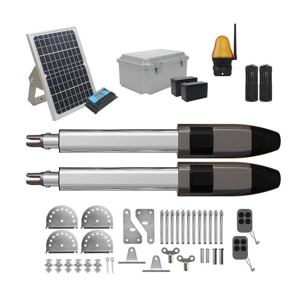 700KG Automatic Swing Solar Gate Opener Electr And Closer With Remote For Dual Swing Gate