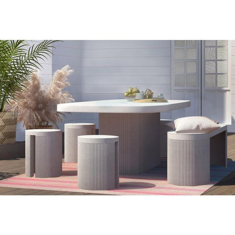 Factory Direct Sale Furniture Dining Outdoor Sets Waterproof Round Table Patio Chair Luxury Garden Set