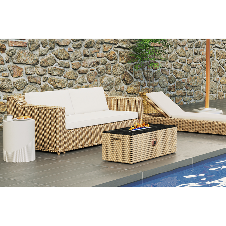 hot-selling modern white pool furniture side concrete table for outdoors