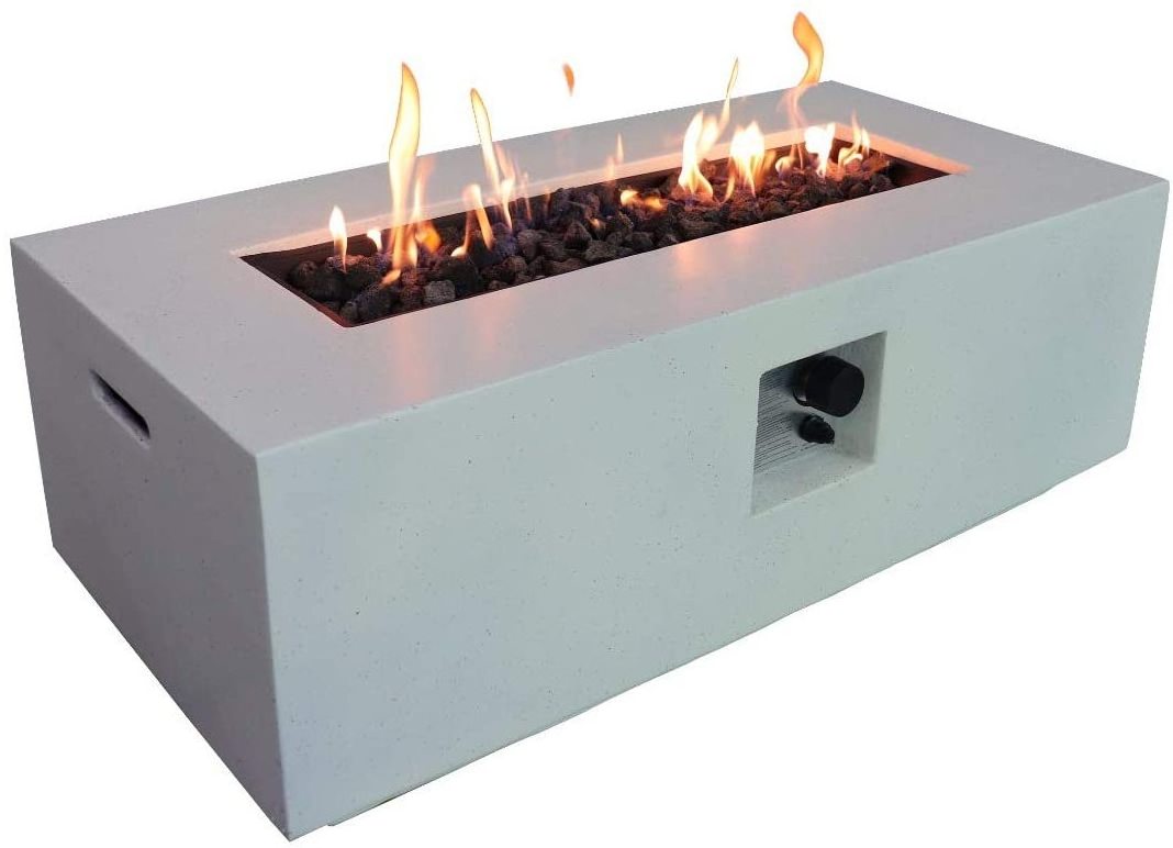 patio gaeden fireplace outdoor portable propane gas concrete fire pit