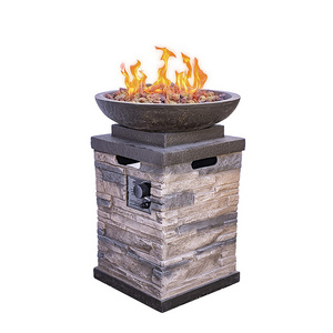 outdoor garden decorate concrete gas fire pit  patio party modern fire pit