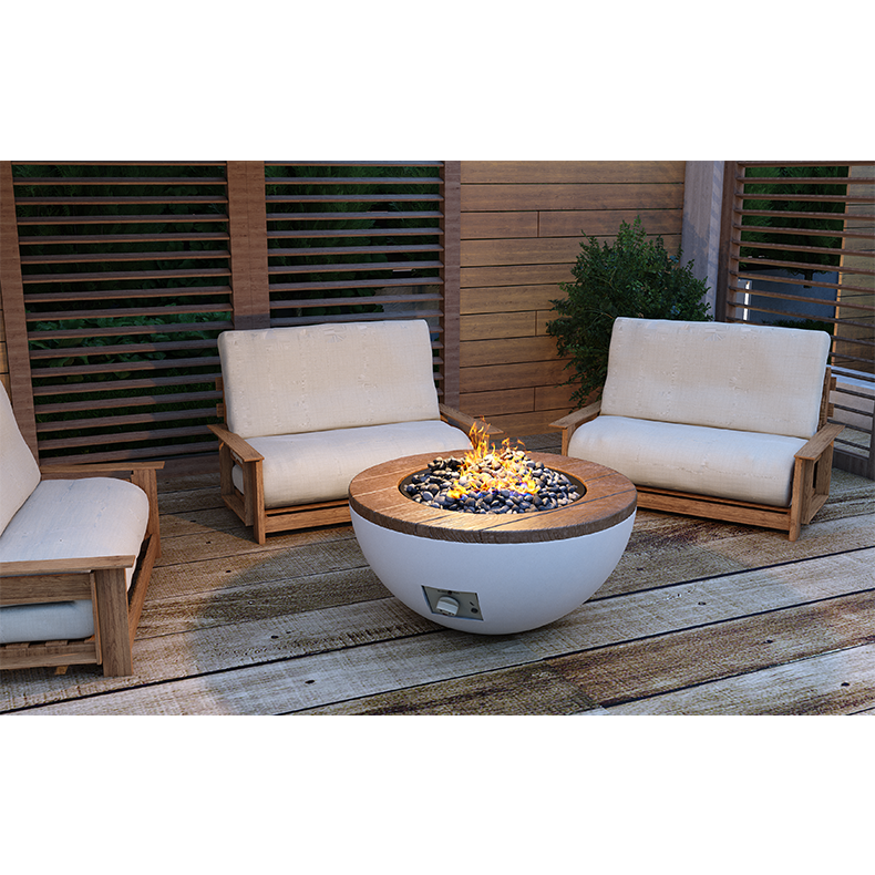 Factory Manufacturer concrete wood grain tabletop outside balcony fireplace