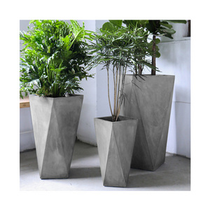 Simplism Style Matte Modern Indoor Outdoor Cement Large Planters Garden Decoration Concrete Flower Pots