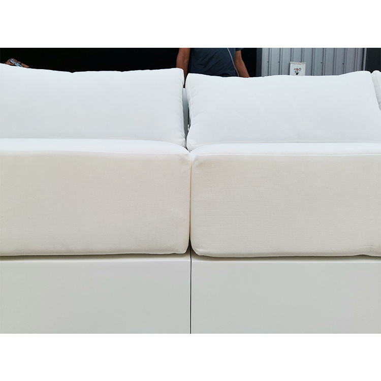 hot sale Free combinations sofa white outdoor bench garden sofa furniture