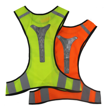 Hi Vis Reflective Road Safety T Shirt Men Yellow Orange Strap Logo Glory Color Tape Feature Reflective Led Vest