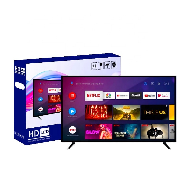 wholesale price normal tv accept custom logo OEM Android television 4K smart tv 50 55 65 75 85 inch unbreakable led tv