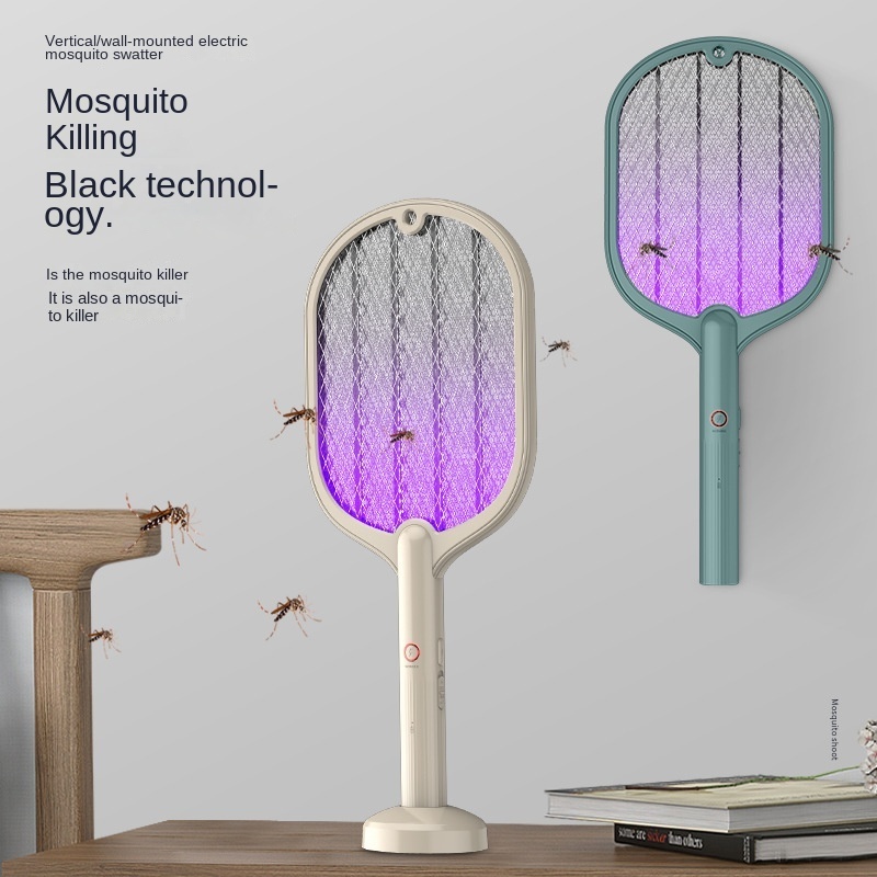 Rechargeable battery mosquito racket  electric mosquito killer fly swatter with USB input port