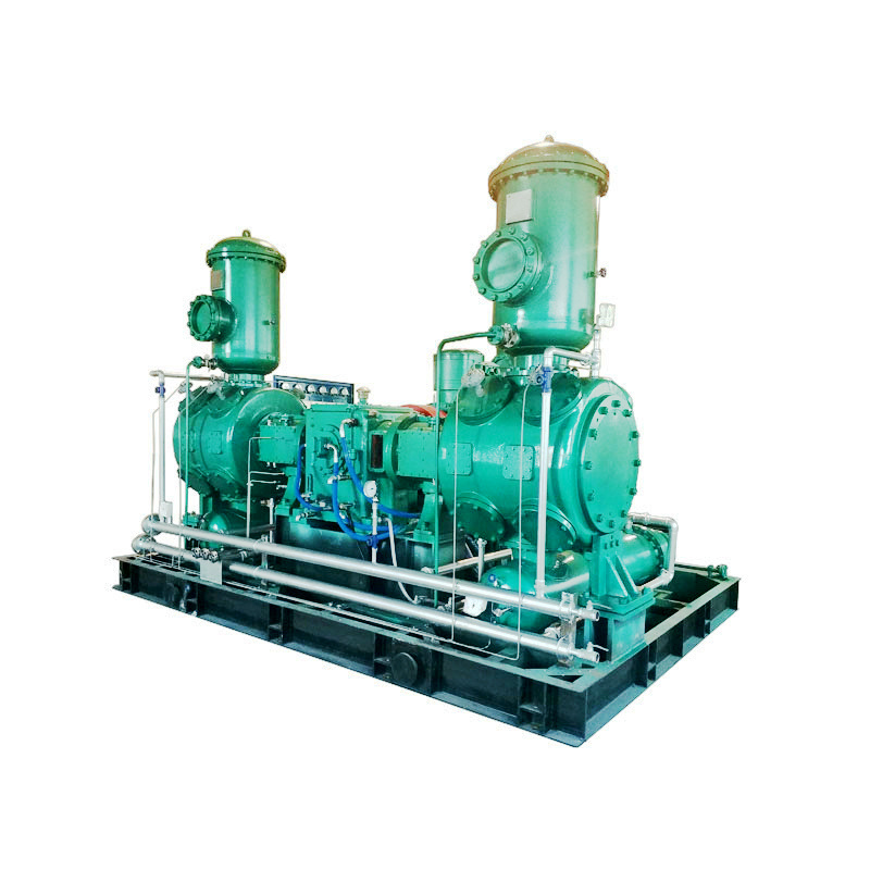 PLC control 300-1400 rpm speed  oil free oil less oil lubricated Air Compressor skid with automatic drain valve