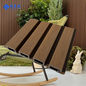 Anti corrosion exterior wall decoration WPC wall panels villa courtyard wood plastic wood plastic composite wall panels