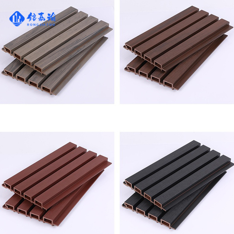 Anti corrosion exterior wall decoration WPC wall panels villa courtyard wood plastic wood plastic composite wall panels