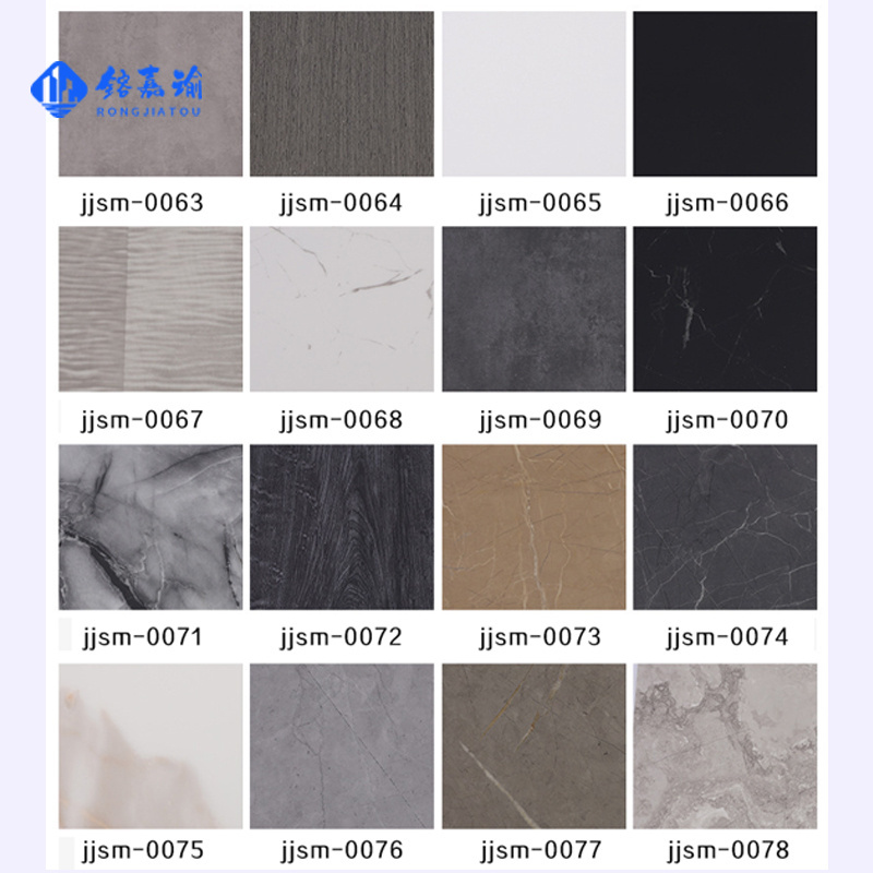 Carbon rock board background wall panel PETG marble grain carbon crystal clean white board wood decorative panel wall panel