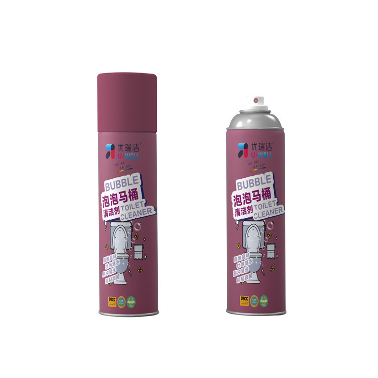 U.well High Quality Public Aerosol Cleaner Toilet Cleaner Foam Degreaser Cleaner Biodegradable Cleaning Spray