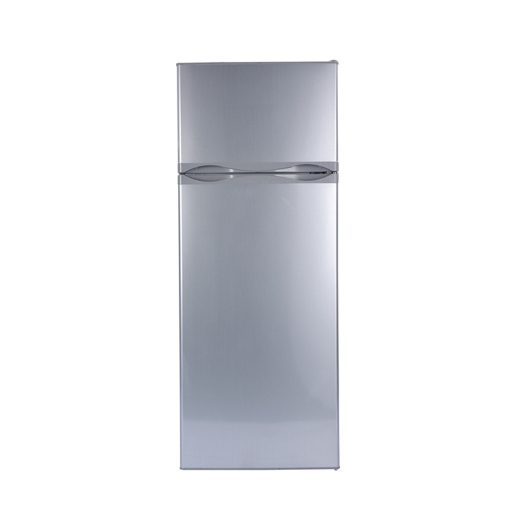 218L Solar Fridge High quality 12V/24V DC Portable double door Refrigerator