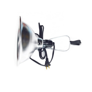 18/2 SPT-2 Clamp Lamp with 10 Inch Reflector, 150 Watt, 6 Foot Cord  and Chimney diameter 9.5 inch