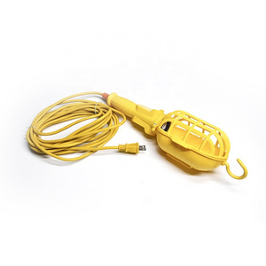 18/2 Gauge SJTW Trouble Light with Metal Guard , 75-Watt, 25-Foot, Yellow