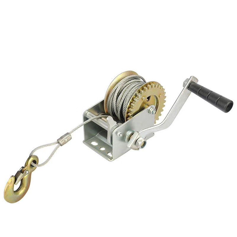 Marine Anchor 3000lbs Double Speed Manural Hand Winch 3000lb With non self-locking Without Webbing & Cable Cranes