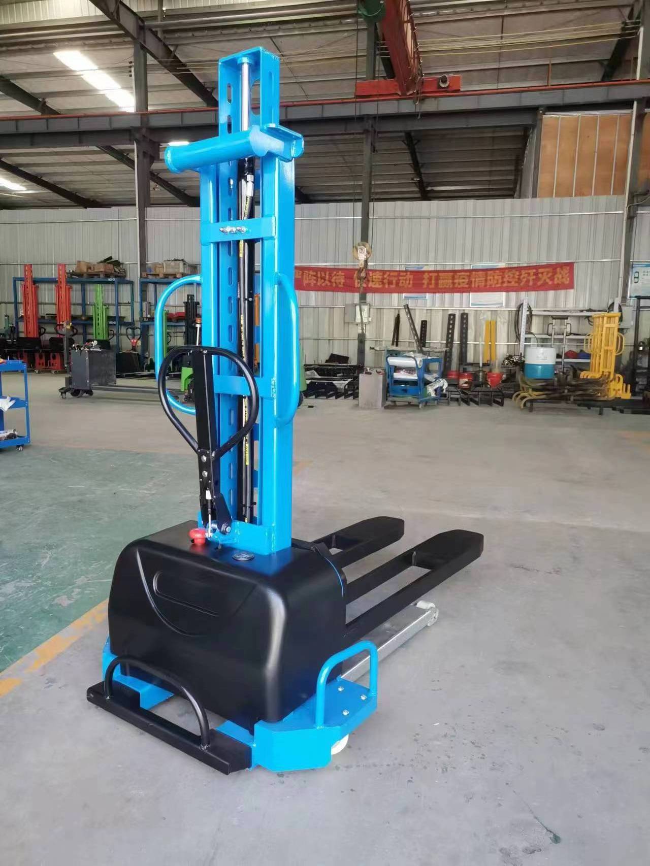 Hot Sale 500kg 700kg 1 Ton Lithium Battery Semi Electric Full Electric Portable Smart Forklift Self Loading Stacker