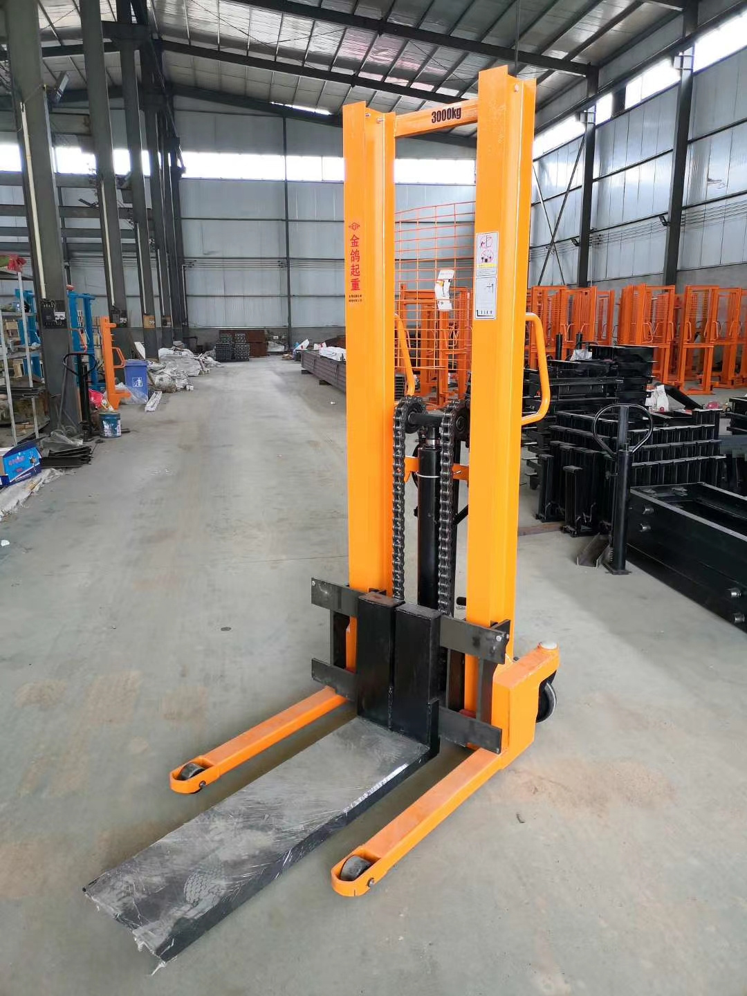 Economic Beam Steel Hydraulic Forklift Manual Hand Stacker