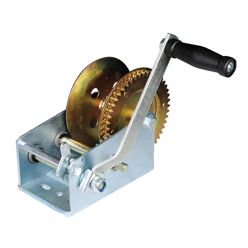 Marine Anchor 3000lbs Double Speed Manural Hand Winch 3000lb With non self-locking Without Webbing & Cable Cranes