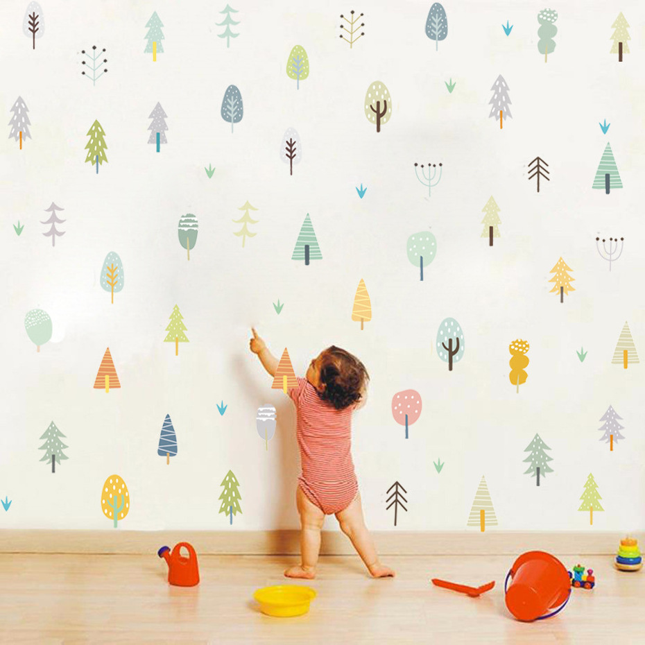 Waterproof Vinyl Wall Sticker Baby Nursery Decoration Child Room self-adhesive peel Wallpaper Vinyl Wall Sticker for kids