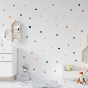 Home Decoration Adhesive Diy Colorful Polka Dots Wall Decals Kids Nursery School Decor Boho Wall Sticker