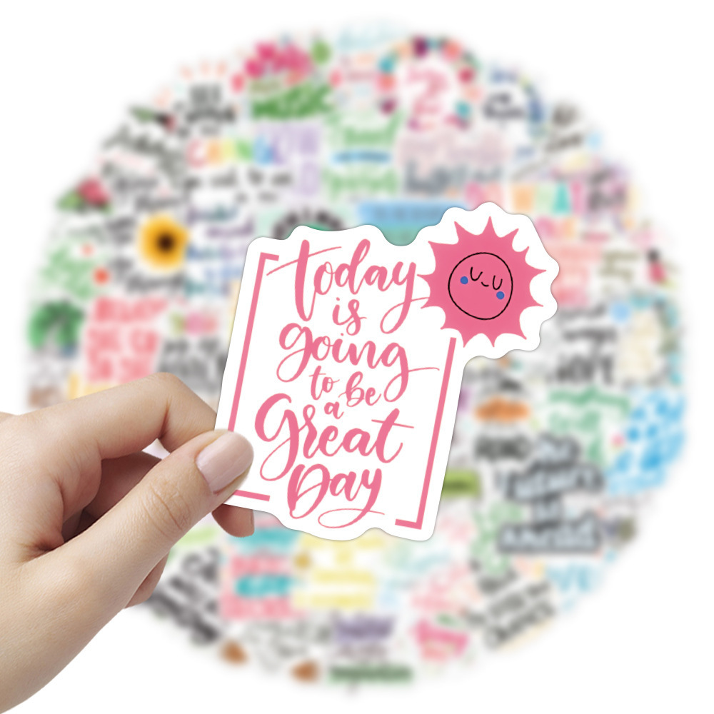 Custom Inspirational Phrase Teenager Mental Health Motivation Stickers Label For Laptop Scrapbook Notebook Inspiring Sticker