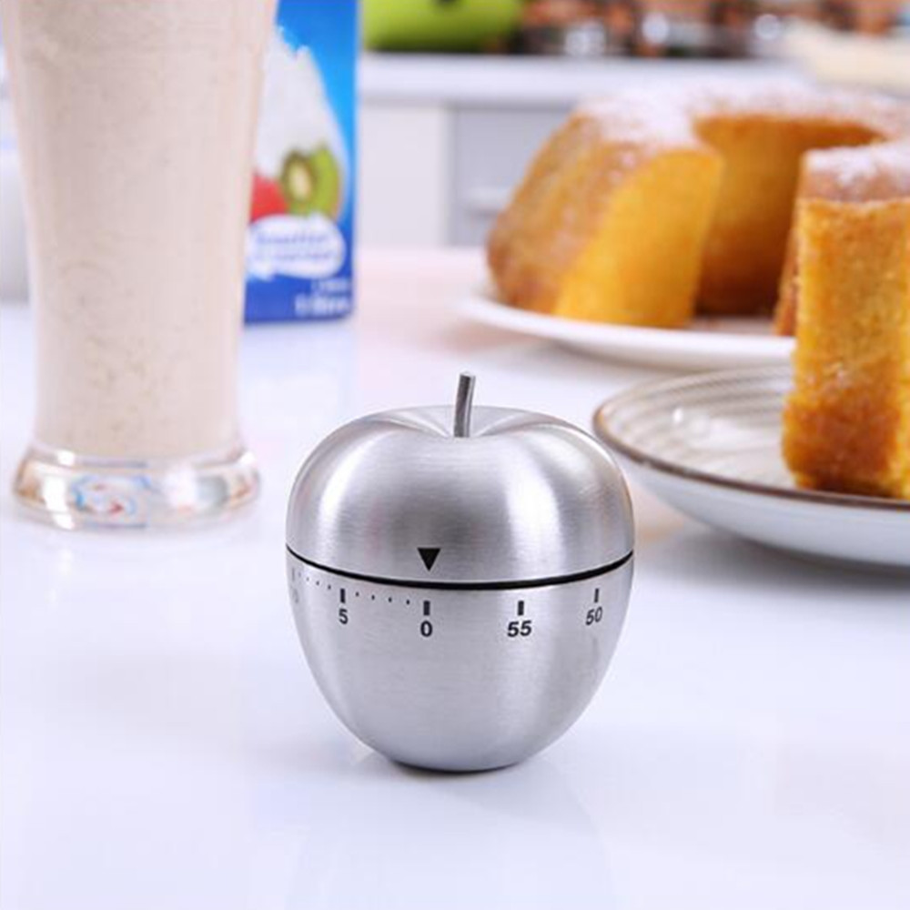 60 Minutes Stainless Steel Egg shape kitchen Timers Cooking Clock Alarm