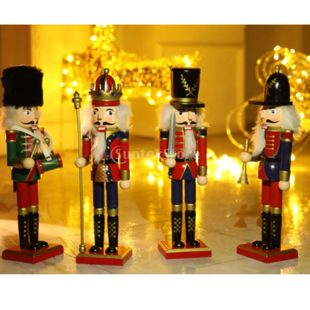 30cm Tall Wooden Nutcracker Christmas Decorations Nutcrackers Soldier on Stand