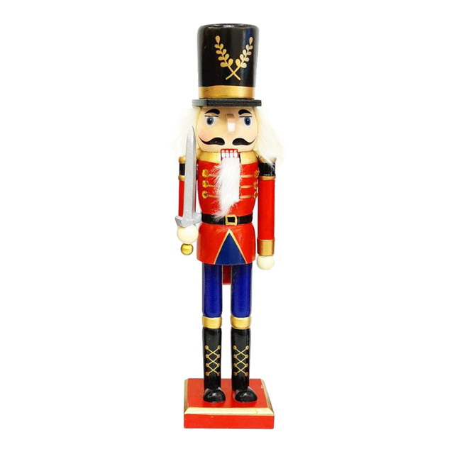 30cm Tall Wooden Nutcracker Christmas Decorations Nutcrackers Soldier on Stand