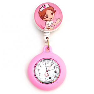 Niche design fashion wholesale silica gel Fob nurse watches custom quartz chest watches factory direct sales