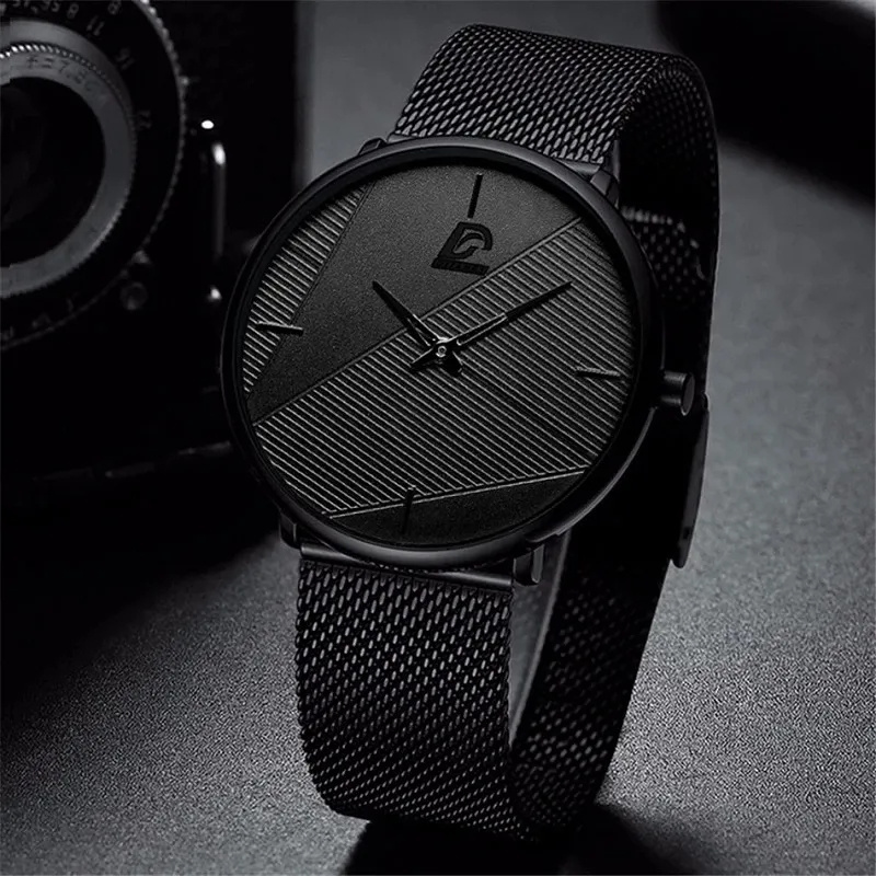 2024 Casual Sport Watches Man Minimalist Men's Fashion Ultra-thin Simple Business Brand Quartz Wrist Watch For Men