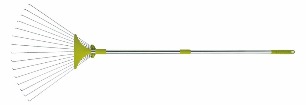 (PC-1048) 15 Flat Tine Adjustable Steel Leaf Rake