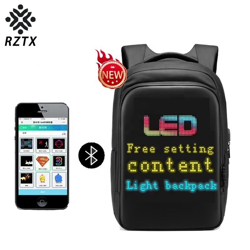 Led screen Backpack with led display, led billboard human walking backpack