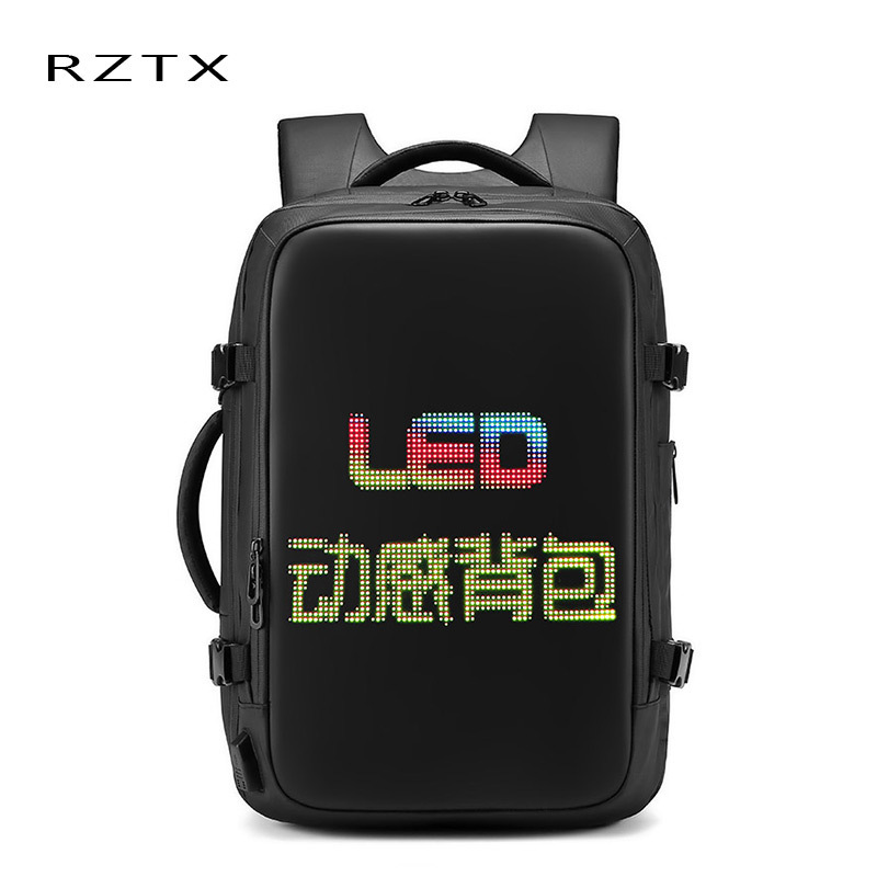 Updated Full-color Display Screen APP Control Waterproof smart Laptop Bag Led Light Bag LED backpack For Walking Advertising