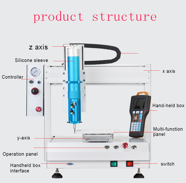 Low price adhesive  dispensing robot automatic silicone glue dispenser applicator gluing machine