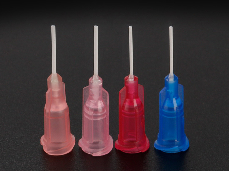 Plastic Industrial Syringe PP Applicator Tips 18G Protecting Adhesive Glue Dispensing Needle Flat Blunt Nozzle Tips