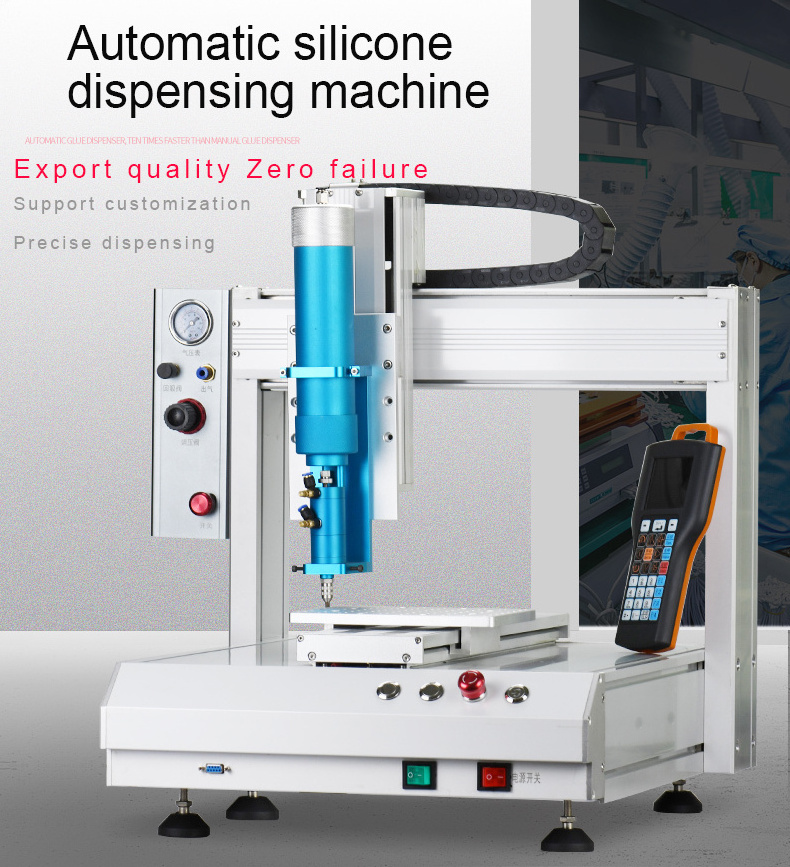 Automatic bench top desktop 3 axis PLC programmable high speed speaker glue dispenser syringe glue dispensing machine