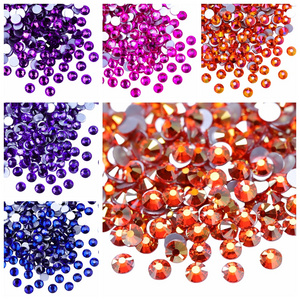 New Colors Purple Blue Fire Phoenix Factory Wholesale Non Hotfix Flat Back Crystal Rhinestones For Art Crafts In Bulk