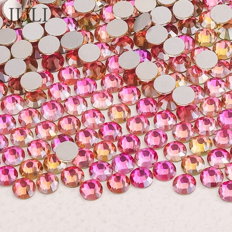 Wholesale Ss12 Ss16 Ss20 Crystal Stones Stickers Non Hot Fix Strass Glass Flatback Rhinestones