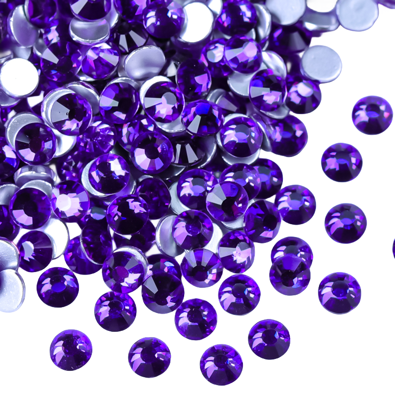 New Colors Purple Blue Fire Phoenix Factory Wholesale Non Hotfix Flat Back Crystal Rhinestones For Art Crafts In Bulk