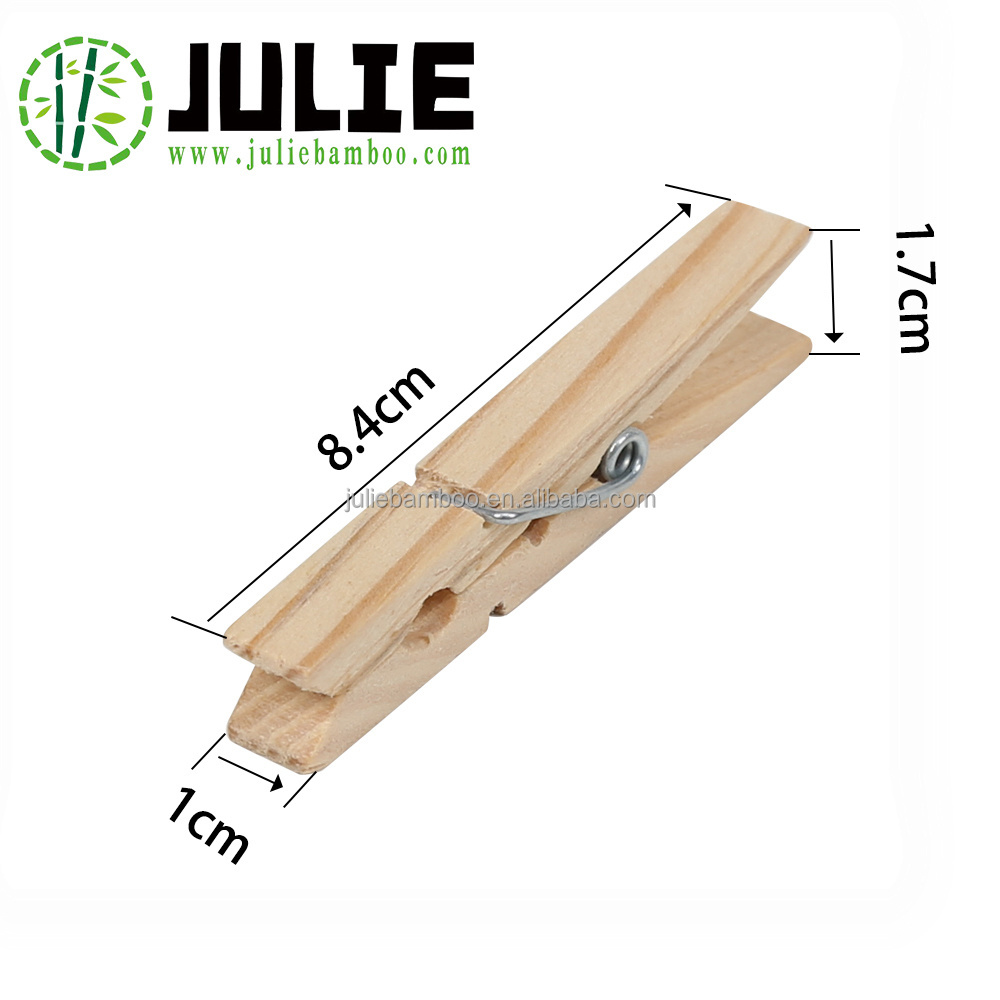 Factory-direct  High Quality Non Staining Natural Wooden Clothespins Wooden Clothes Peg Bamboo Clothes Peg Bamboo Peg