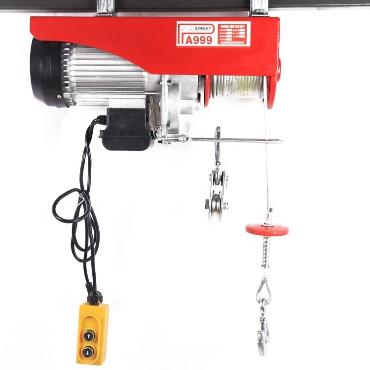 High Quality mini electric hoist 220v galvanized cable lifter 100kg 200kg wire rope Electric Hoist Building Construction Used