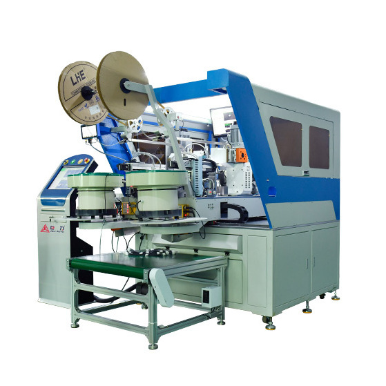 Fully automatic Cable Housing  plastic Shell Inserting multi core wire crimping Machine for multi-core cable