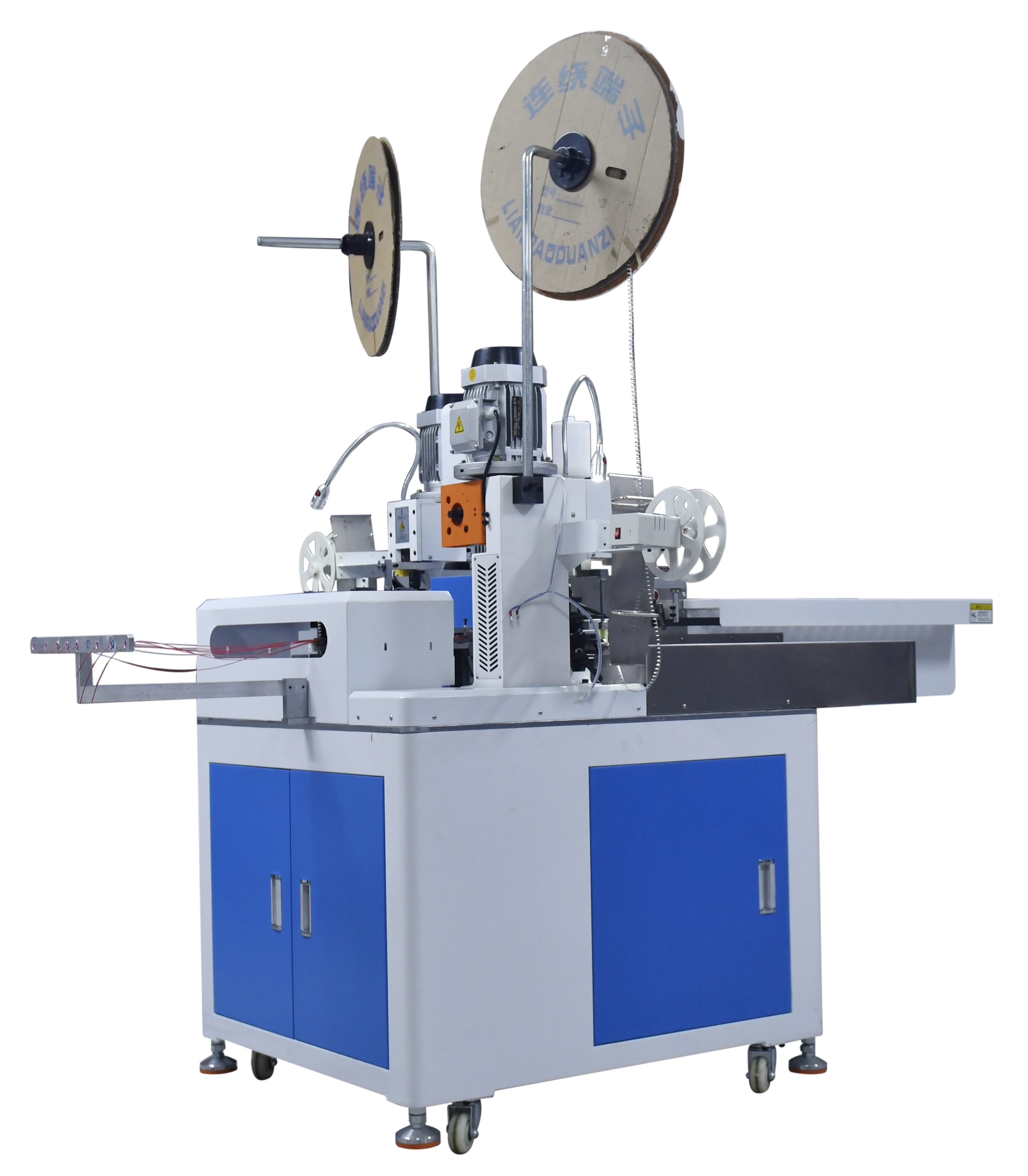 8 wires terminal crimping tinning machine automatic cable cutting stripping double head wire crimp single head dip tin machine