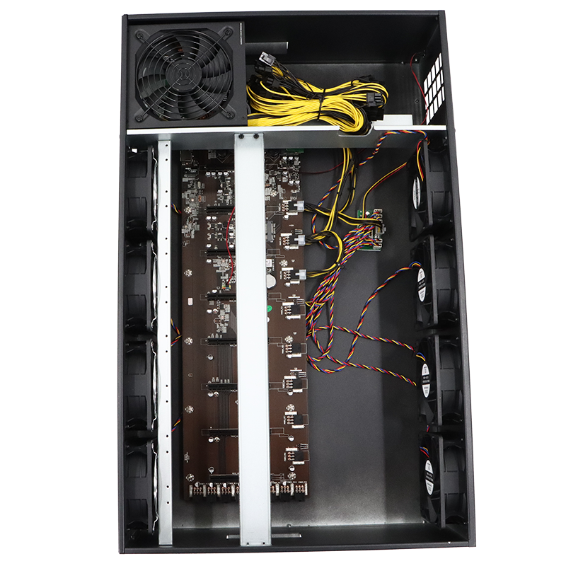 Popular Case 75MM 8GPU B75 Case for 8 AMD Graphics Card gpu rig Server case using at home