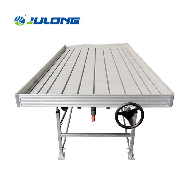 Agriculture growing ebb and flow table 4x8 flood table rolling bench hydroponic system greenhouse